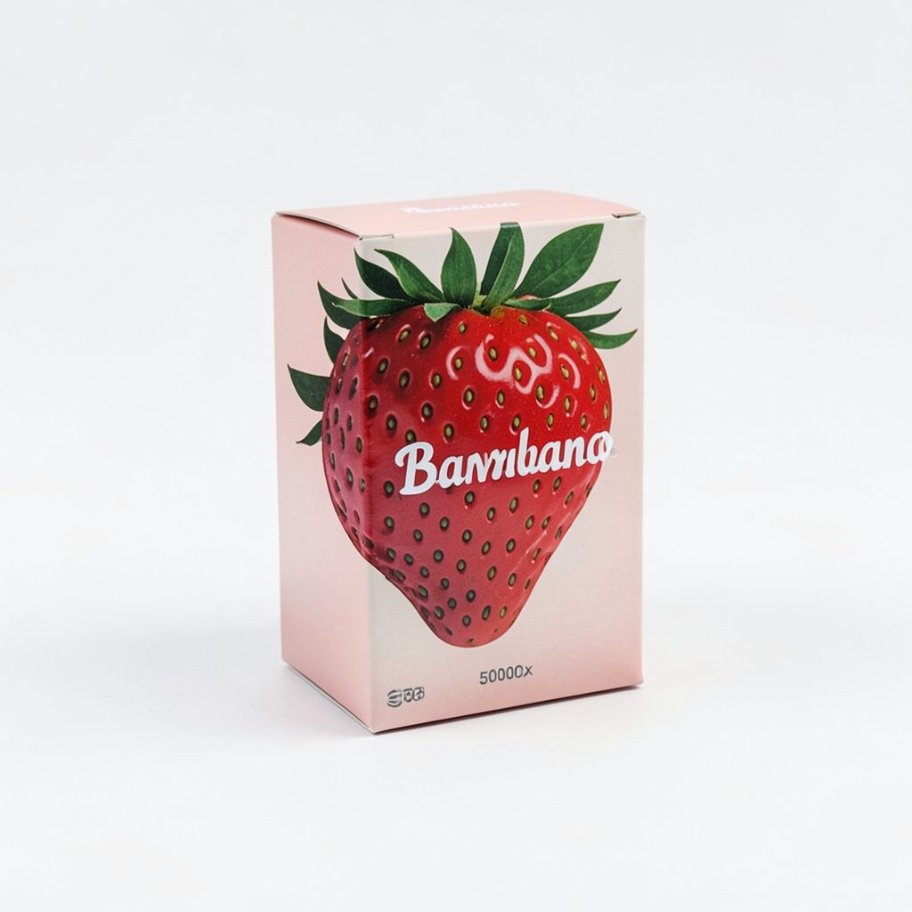 IGNITE V15 disposable vape device in Strawberry Banana flavor packaging