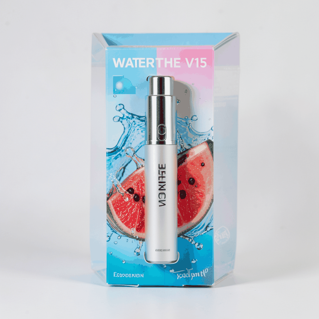 IGNITE V15 disposable vape device in Watermelon Ice flavor packaging