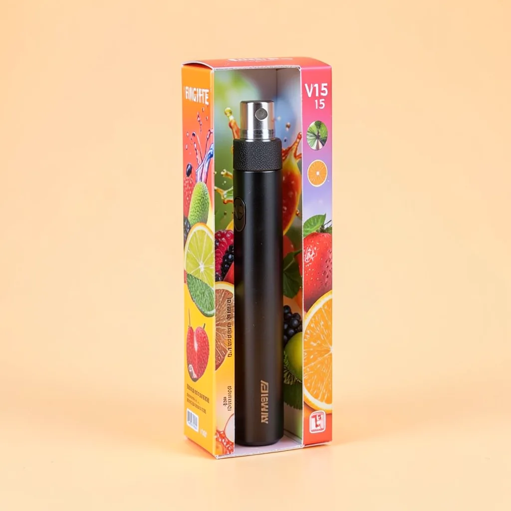 IGNITE V15 disposable vape device in Fruit Splash flavor packaging